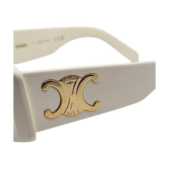 Celine Cream Rectangular Sunglasses - Picture 3 of 7